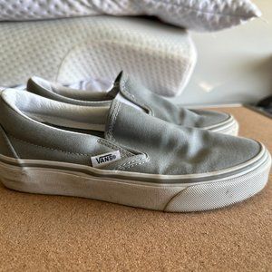 Vans Classic Slip-On Shoes Grey Unisex Mens Size 3.5/Womens size 5